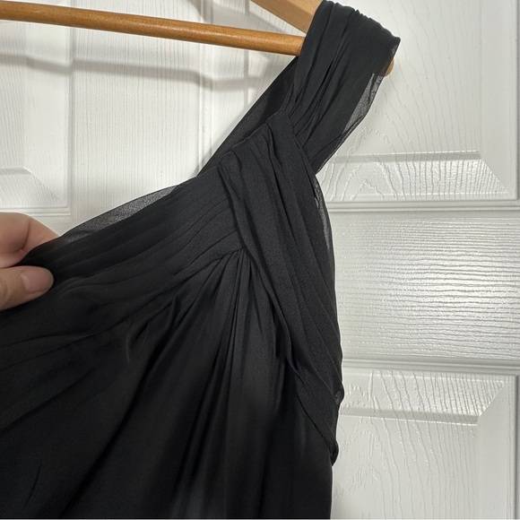 Adrianna Papell long, one shoulder gown, sz 6, ruffles, maxi - Picture 6 of 12